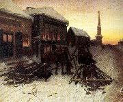 Perov, Vasily The Last Tavern at the City Gates oil painting